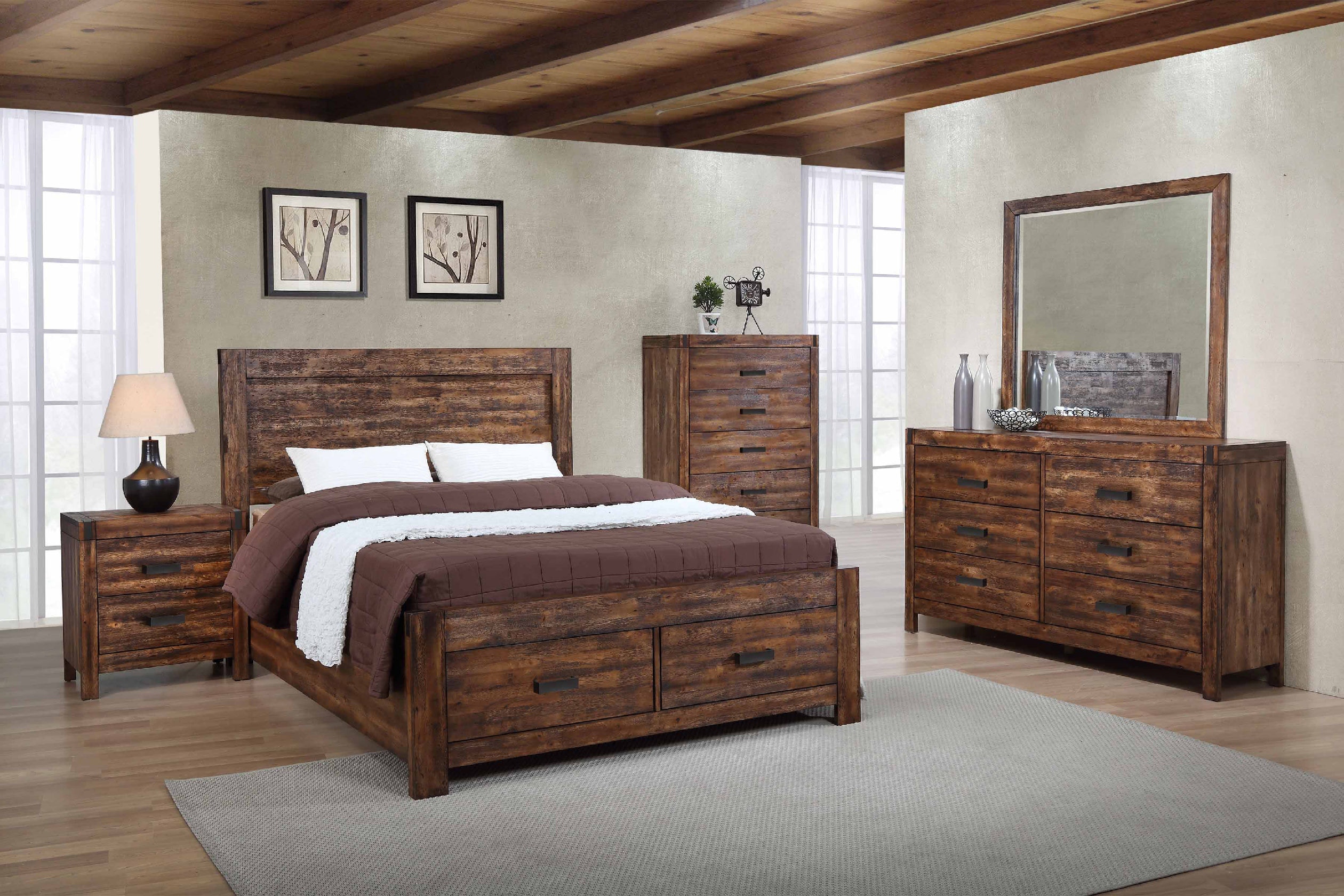 Elements International Bedroom Warner Storage Bedroom - Valeri